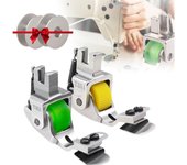 Prensatelas para dobladillo enrollado ajustable y versátil, prensatelas para máquina de coser con dobladillo enrollado, prensatelas para dobladillo enrollado para coser, pie para dobladillo para máquina de coser, herramienta para dobladillo (2 colores)
