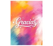 Tarjeta GRACIAS Colorida Antracita Raíz Tarjetas Inicio Otras Tarjetas ¡Gracias! Tarjeta Gracias   Antracita