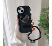 Cute 3D Love Heart Curly Wave Silicone Phone Case For Samsung Galaxy S24 Ultra S23 S22 S20 S21 FE M14 M54 M34 M55 M15 Soft Cover