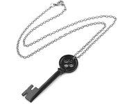 Collar de gemelos estilo película de terror y fantasía, collar con llave de cofre del tesoro, joyería Coraline, puerta secreta, llave Coraline, juego de rol de Halloween.