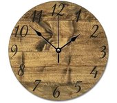 Reloj de pared rústico moderno moderno reloj de madera de granja de 10.0 in, silencioso, sin tictac, relojes de pared de madera, funciona con pilas, sala de estar, dormitorio, cocina, decoración de granja, regalo de cumpleaños de Navidad