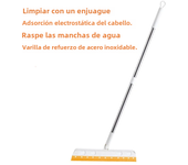 Barredora mágica sin polvo, rascador de silicona para baño, raspador de vidrio, tecnología negra, 1 unidad