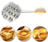 7 Holes Egg Tart Maker Machine Mold Aluminum Alloy Cake Mold Baking Forms Mold Tray for Cupcakes/Muffins/Cookies/Pies/Pudding