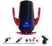 VIKEFON 15W Car Magnetic Wireless Charger Automatic Car Mount Phone Holder For iPhone Samsung Infrared Induction Fast Charging
