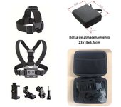6-in-1 Action Camera Kit Mobile Phone Head Strap Chest Strap Mount Adjustable for GoPro 12 Phone Enhanced Stability Versatility