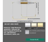 Modern LED Gold Pendant Light Fixture for Dining Room Sleek Design with Adjustable Height Energy Efficient Lighting Solution