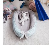 Almohada para bebé con diseño de panal, transpirable, plegable, lavable, portátil, para cama de bebé, relajante, biónica, colchón de viaje