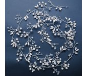 Bride Headdress Handmade Crystal Rhinestone Long Headbands Pearls Tiara Hairbands Wedding Bridal Head Jewelry Vines