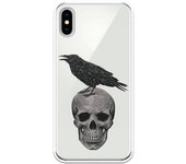 Funda compatible con iPhone X - XS - Calavera y gorrion