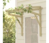 vidaXL Marquesina para puerta madera pino impregnada 100x100x80 cm