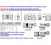 Cvl cilindro ovalado 5964-30x30-4ln niquel vastagos