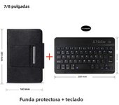 Universal Wireless Bluetooth Keyboard with Leather Case Stand Cover for iPad 7 8 Inch 9 10 Inch Tablet for iOS Android Windows