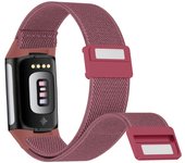 Magnetic Loop for Fitbit Charge 6 Bands Nylon Adjustable Replacement Wristbands for Fitbit Charge 5 Smart Watch Straps