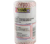 CUERDA LINEA NYLON BLANCO/ROJO ROLLO 100M