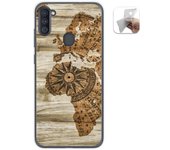 Tumundosmartphone Funda Gel Tpu para Samsung Galaxy A11 / M11 diseño Madera 07 Dibujos