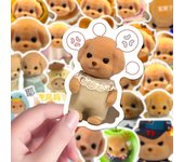 160pcs Sylvanian Families Milo Waterproof Sticker Girls Kawaii Refrigerator Bedroom Sticker Decoration Clear Pattern Sticker