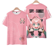 2024 New Summer Spy X Family 3d Printed T-Shirt Anime Cute Childs Short Sleeve Tops Super Large Breathable Kids Adults Versatile
