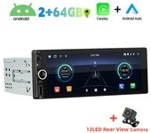 Radio con GPS para coche, reproductor Multimedia con Android, IPS, 6,9 pulgadas, 1DIN, Carplay, vídeo, MP5, Mirror Link, Bluetooth, estéreo, carga USB