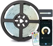 Tira SmartLED KSIX 5m, Recortable, 1000 lm, App Compatible con Alexa, Google Home, Siri, Blancos CCT