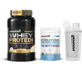 Pack Truemade Whey Protein 2lb + Creatina Monohidrato 150g + Enasport Shaker Wave Blanco 600 MLT