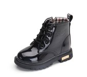 2022 New Winter Children Shoes PU Leather Waterproof Plush Boots Kids Snow Boots Brand Girls Boys Casual Boots Fashion Sneakers
