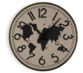 Reloj de Pared Versa Metal Mapamundi 4 x 40 x 40 cm