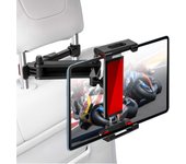 Ociodual Soporte Tablet Coche, Color Negro, Soporte de Reposacabezas 360 grados, 4,4-11 pulgadas, Abrazadera Extensible para Smartphones, Tablets, Consolas