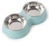 Double Pet Bowls Dog Food Water Feeder Stainless Steel Pet Drinking Dish Feeder Cat Puppy Feeding Supplies Small Dog Accessories