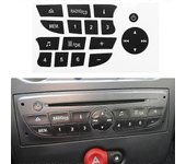 Botón de reparación de coches pegatinas CD Radio Audio botón reparación calcomanías pegatinas para Twingo para Renault Clio y Megane 2009-2011 Johx