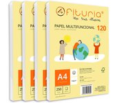 Paquete de folios A4 de 120gr con 1000 Hojas Blancas, Papel Multifuncional para Uso Escolar y Entornos Laborales. Ideal con impresoras láser, de inyección o fotocopiadoras - Ofituria