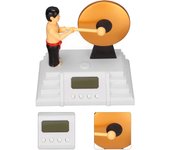 Reloj despertador digital, divertido y lindo despertador para personas que duermen profundamente, reloj de escritorio, reloj de mesa con gongs, despertador complicado con luz de fondo para regalo de niños