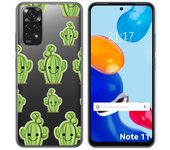 Funda Silicona Transparente para Xiaomi Redmi Note 11 / 11s diseño Cactus Dibujos