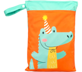 BIAI 25*35cm Wet Storage Bag Washable Diaper Nappy Bag Waterproof Beach Bag Double Pocket with Zippers Travel Makeup Storage Bag