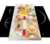 APCym - Tabla deslizante con Ruedas Vinilada para Robot de Cocina Thermomix, Monsieur Cuisine, Mambo, Aldi, Lidl, Tamaño 60x30cm Mod. Nueces