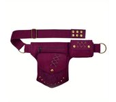 1pc Bolso de pierna caída de estilo punk para mujeres y hombres, riñonera negra simple, porta celular, tarjetas y llaves, bolso de viaje para mujeres y hombres para ciclismo y senderismo