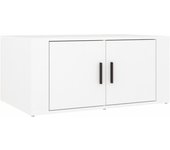 vidaXL Mesa de centro madera contrachapada 80x50x36 cm Blanco, Negro, Blanco brillante Mesita de Salón o Comedor o Auxiliar Mesa de Café Meuble Salón
