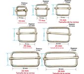 10 Pcs/Pack Wire Formed Metal D-Ring Rectangle Loops Tri-Glide Slider Adjuster Non-Welded Belt Strap Buckle