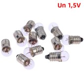 10Pcs Miniature Round 1.5V 2.5V 3.8V Small Light Cannon For Student Experiment Small Light Bulbs Flashlight Bulb Beads