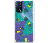 Funda compatible con Oppo A16 - Geometría Abstracta fondo Azul