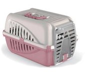 Transportín Panzer de Plástico Resistente para Perros y Gatos Pequeños