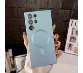 For Magsafe Magnetic Wireless Charging Case For Samsung S24 S23 S22 S21 S20 S20FE S23FE Note 20 Ultra Plus TPU Soft Back Cover