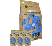 Planeta Huerto Pack Pienso + Comida Húmeda Perros Superpremium Salmón 12 Kg + 6 Ud