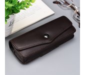 Upscale Belt Wearable PU Glasses Case Men Portable Leather Reading Glasses Storage Box Phone Bags and Tool Carrying Cases