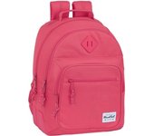 SAFTA - BLACKFIT8 FRESA Mochila Doble Adaptable para Carro Diseño Único y Licencia Oficial - Mochila para carro Cantoneras de goma antirozaduras en ambos lados para aumentar la durabilidad (PATENTADO SAFTA) - Mochila Hombreras y espalda ergonómicas