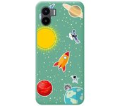 Funda Silicona Líquida Verde para Xiaomi Redmi A1 diseño Espacio Dibujos