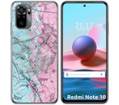 Tumundosmartphone Funda Gel Tpu para Xiaomi Redmi Note 10 / 10S diseño Mármol 08 Dibujos