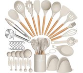 36pcs silicone utensil cooking set with holder