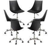 Pack 6 Sillas Blok Office - Negro
