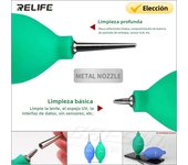 Relife RL-043A 2 In 1 Phone Repair Dust Cleaner Air Blower Ball Dust Cleaning Pen for Phone PCB PC Keyboard Camera Lens Cleaning
