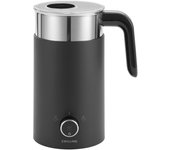 ZWILLING ENFINIGY Espumador de leche eléctrico para leche caliente y fría y alternativas a la leche de origen vegetal, 400 ml, Negro
